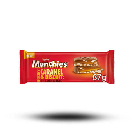 Nestle Munchies Gooey Caramel & Biscuit Sharing Bar 87g Packung
