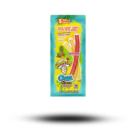 Warheads Ooze Chews Tropical Ropes 70g  Packung