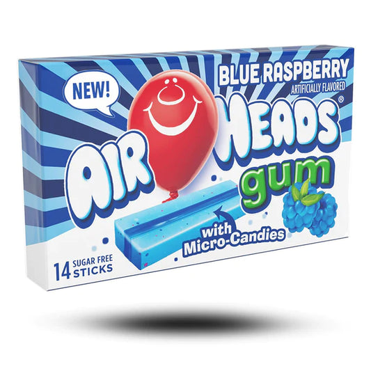 Airheads Gum Blue Raspberry 33g Packung