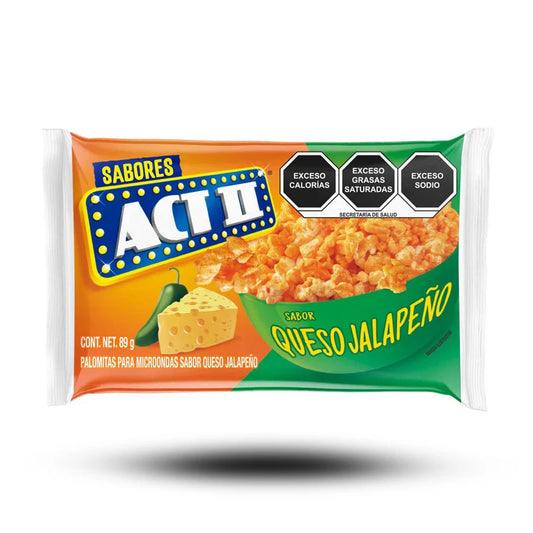 Act II Sabores Queso Jalapeno Popcorn 89g Packung