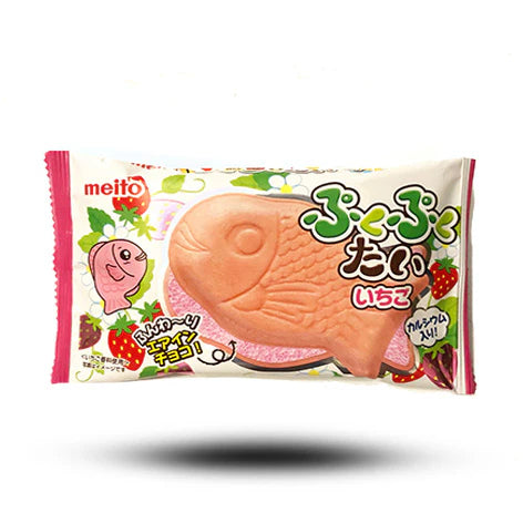 Meito Sweet Filled Fishes Strawberry 16,5g Packung