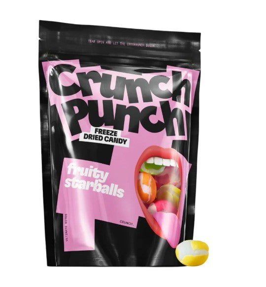 Crunch Punch Freeze Dried Candy Fruity Starballs 50g