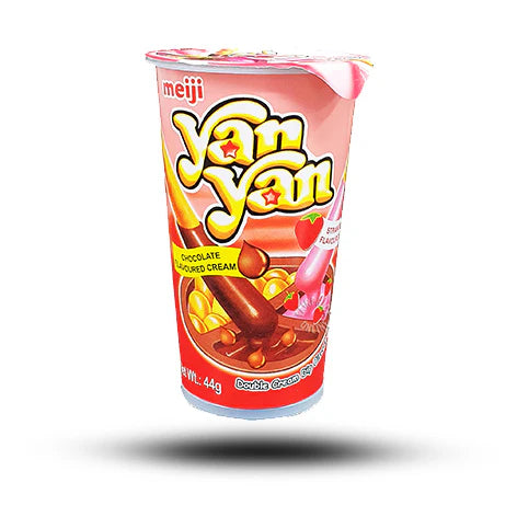 Yan Yan Double Creme Strawberry Chocolate 44g Packung